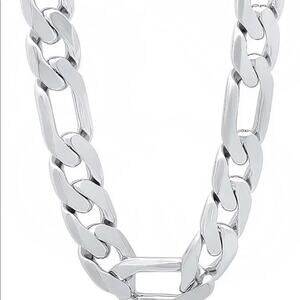 COPY - COPY - 925 Sterling silver 12MM 30inches Figaro chain heavy necklace